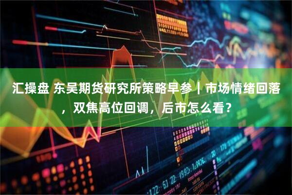 汇操盘 东吴期货研究所策略早参｜市场情绪回落，双焦高位回调，后市怎么看？