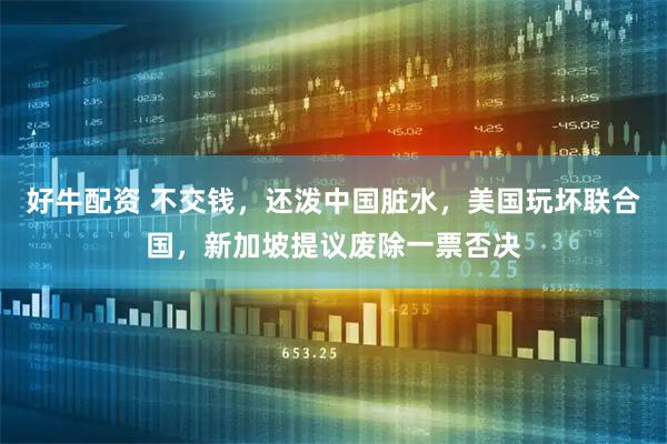 好牛配资 不交钱，还泼中国脏水，美国玩坏联合国，新加坡提议废除一票否决