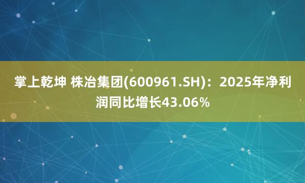 掌上乾坤 株冶集团(600961.SH)：2025年净利润同比增长43.06%