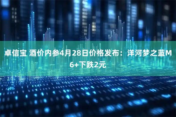 卓信宝 酒价内参4月28日价格发布：洋河梦之蓝M6+下跌2元