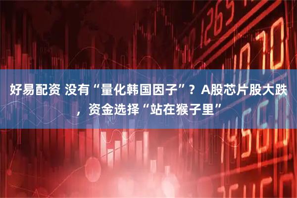 好易配资 没有“量化韩国因子”？A股芯片股大跌，资金选择“站在猴子里”