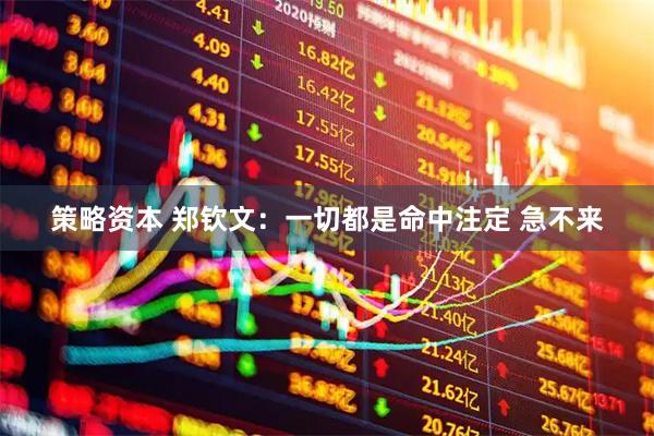 策略资本 郑钦文：一切都是命中注定 急不来